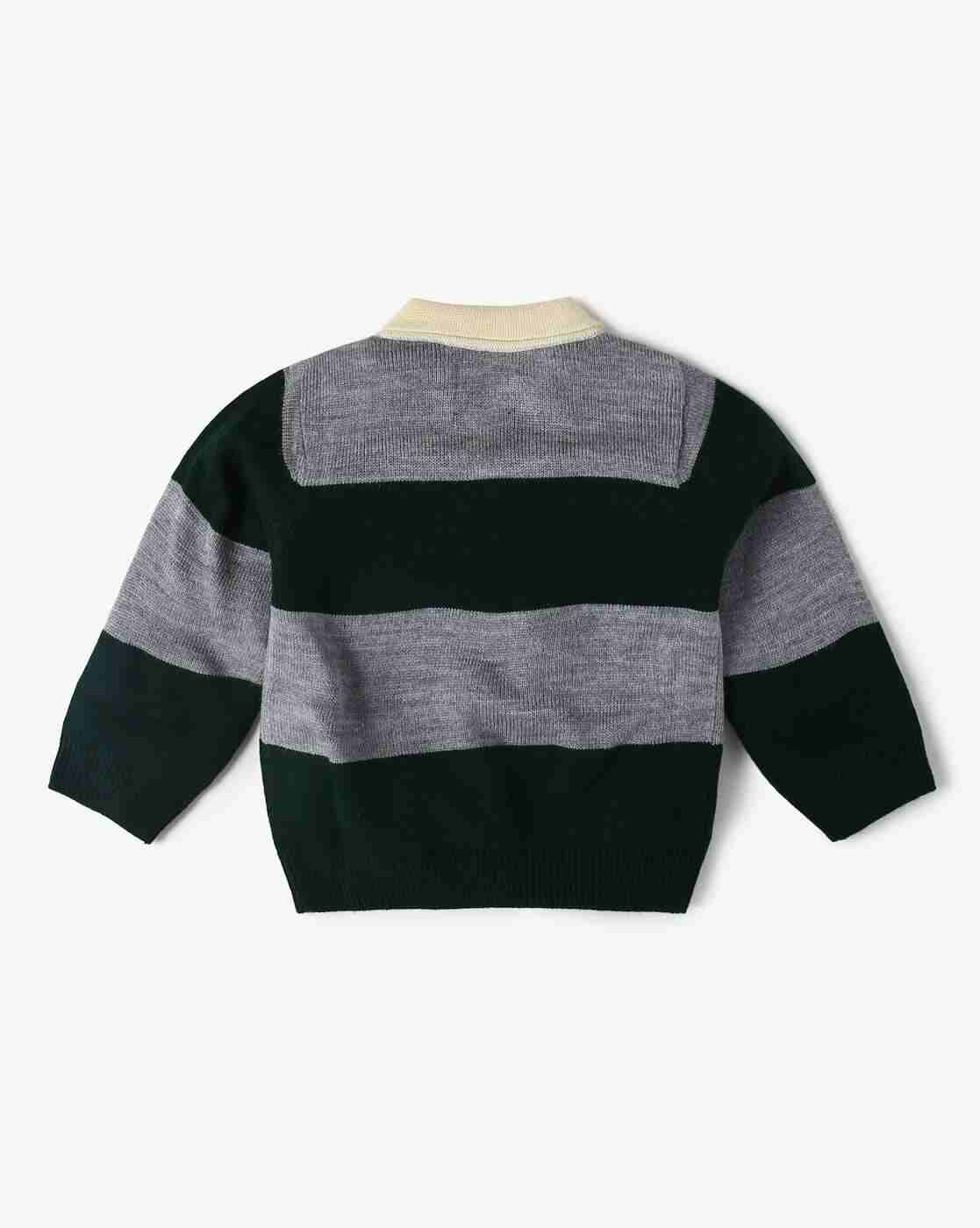 INF FRENDZ | Infants Char Peanut Polo Sweater|1