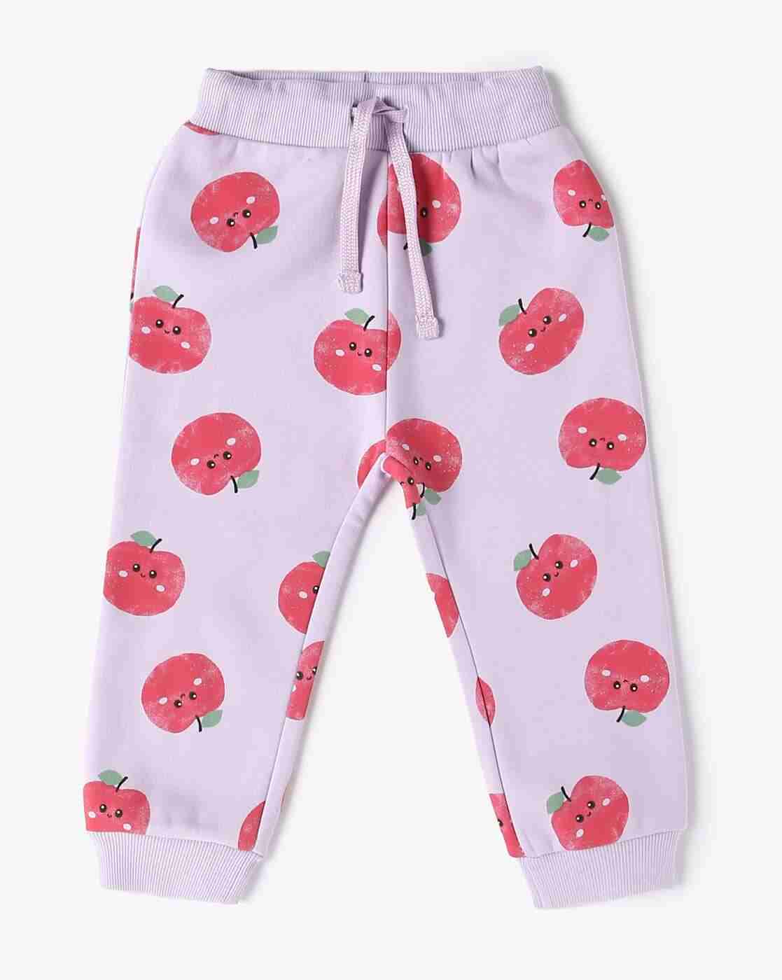 INF FRENDZ | Girls Apple Print Regular Fit Joggers|0