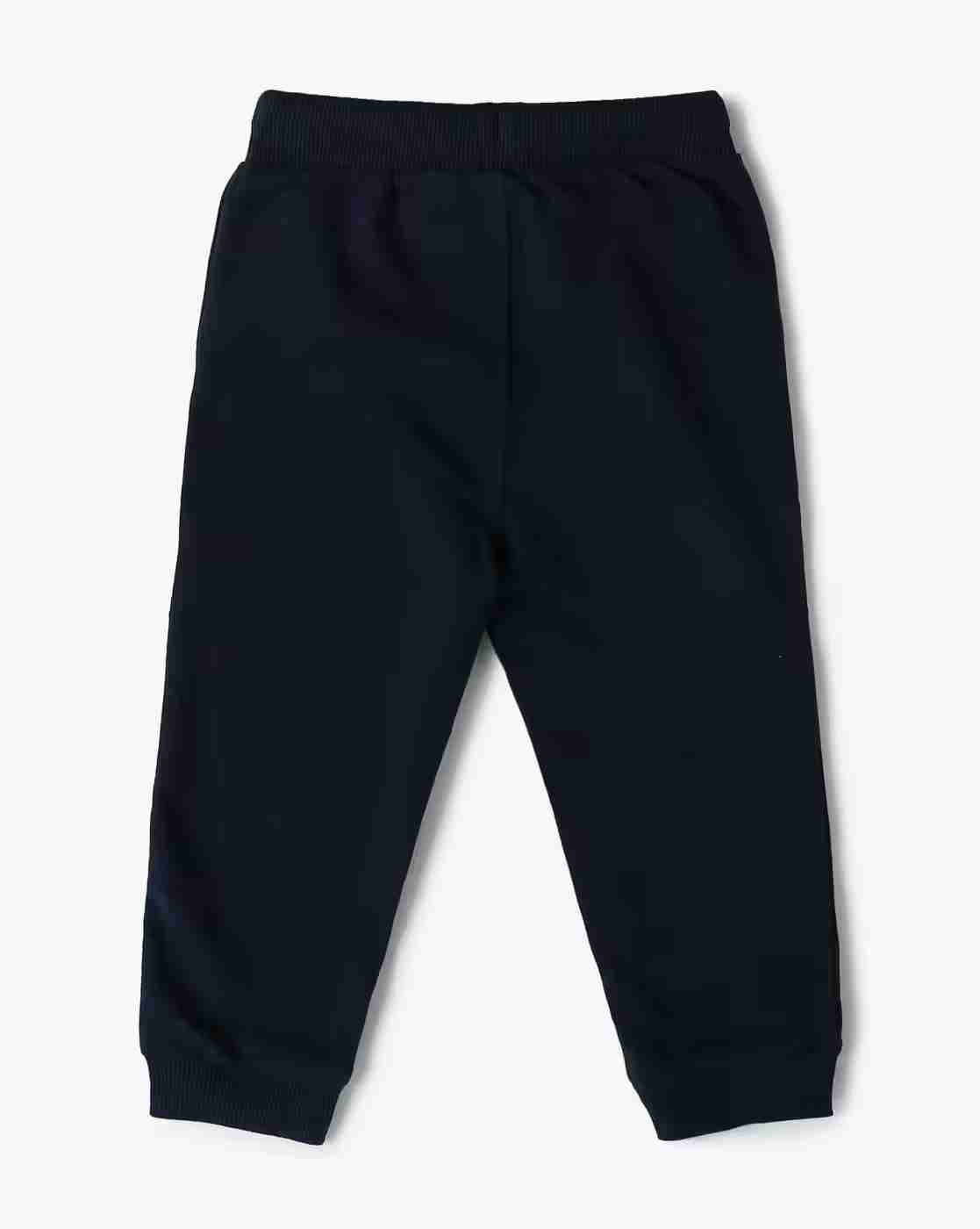 Boy Graphic Print Joggers with Drawstring Waist - INF FRENDZ Navy Blue