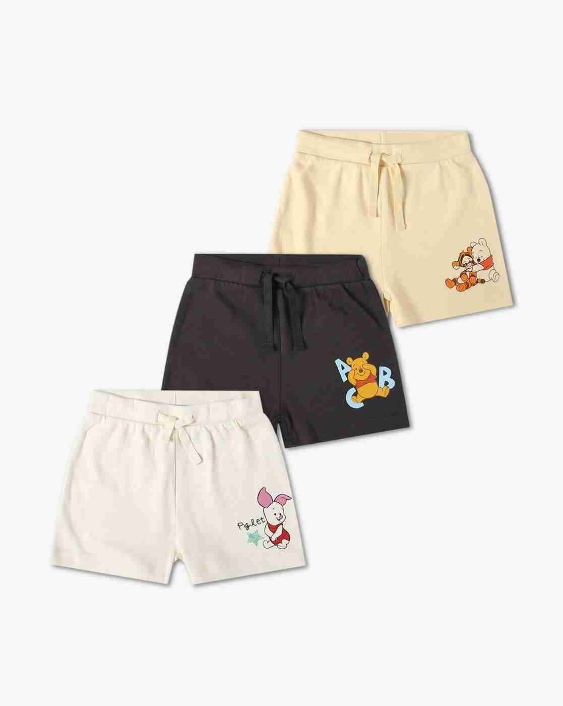 INF FRENDZ | Boys Pack of 3 Pooh Print Regular Fit Shorts|0