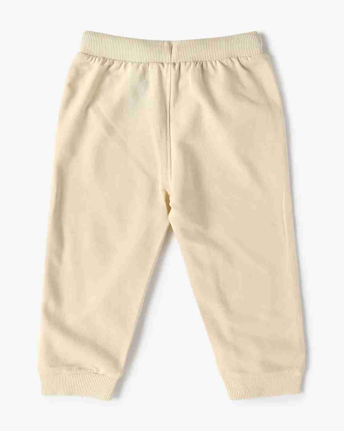 Boy Graphic Print Joggers with Drawstring Waist - INF FRENDZ Beige