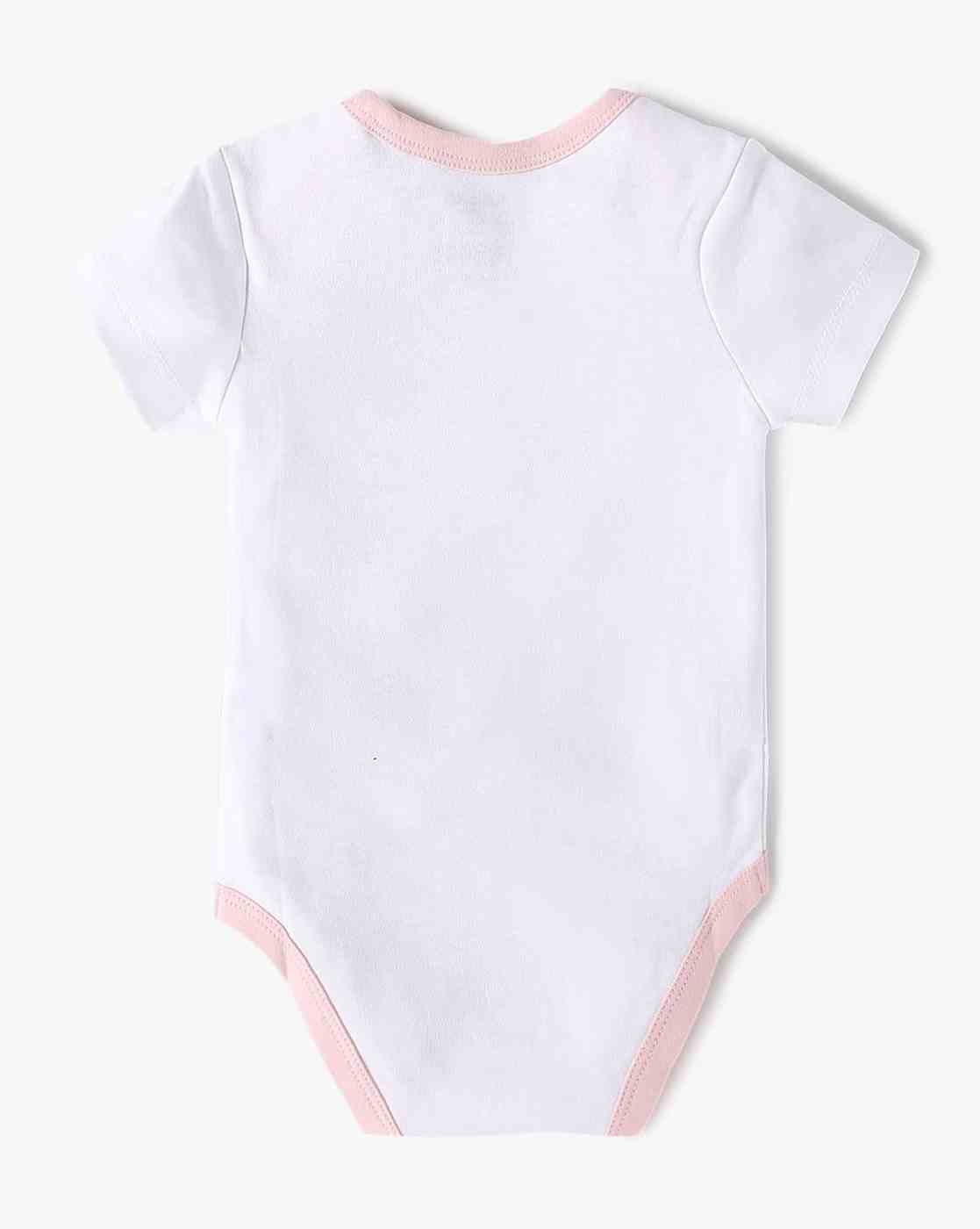 INF FRENDZ | Girls Pack of 2 Hello Kitty Print Cotton Onesies|4