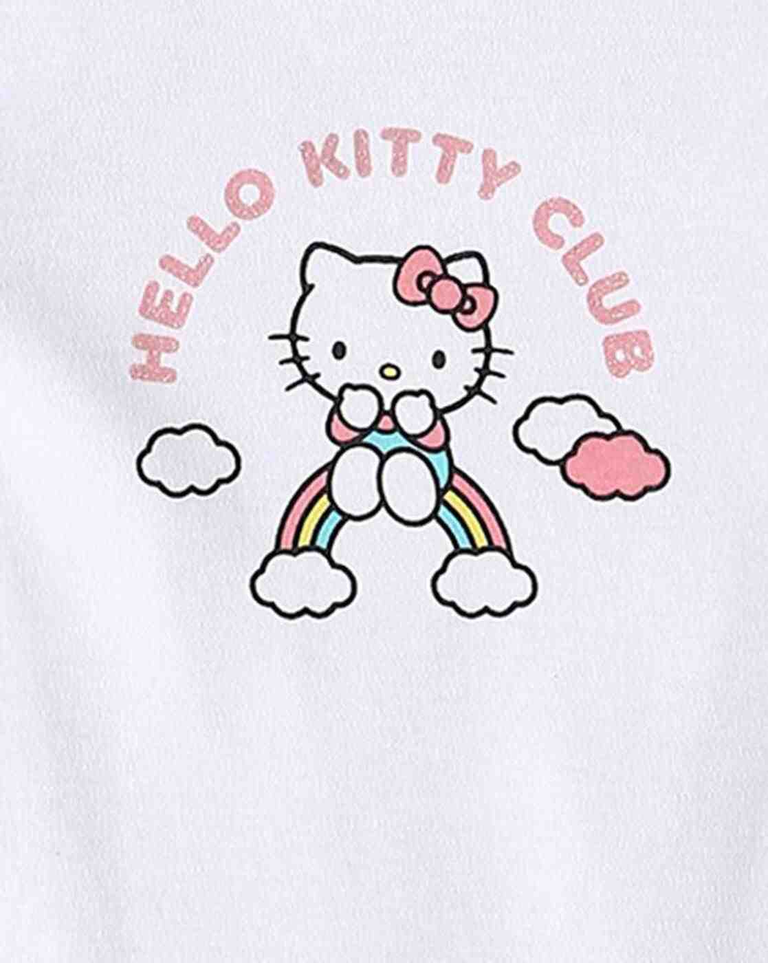 INF FRENDZ | Girls Pack of 2 Hello Kitty Print Cotton Onesies|6