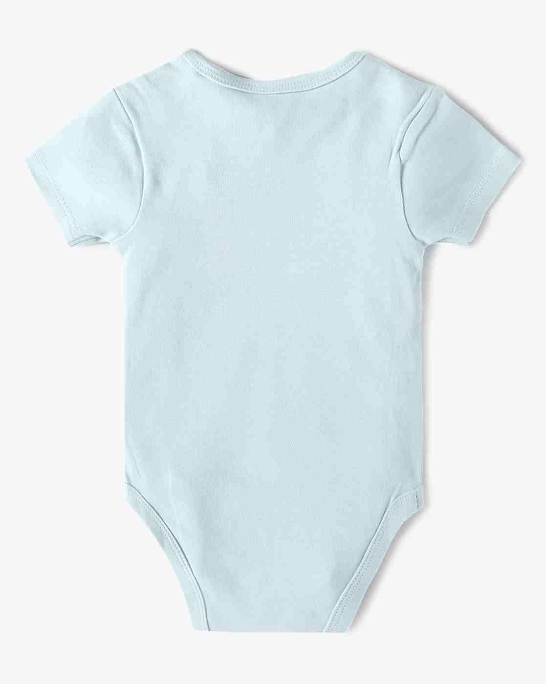 INF FRENDZ | Boys Pack of 2 Pooh Print Cotton Onesies|4