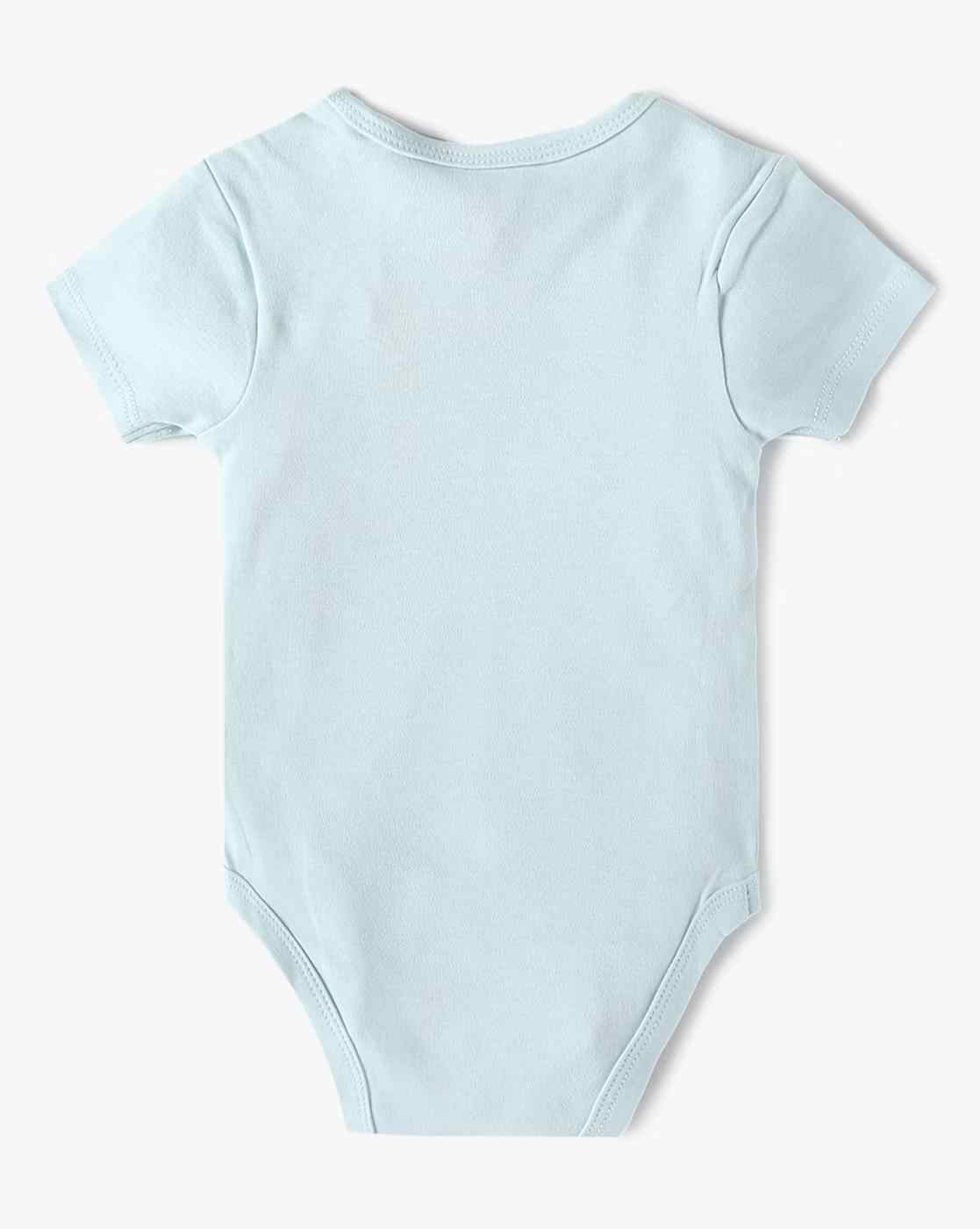 INF FRENDZ | Boys Pack of 2 Pooh Print Cotton Onesies|4