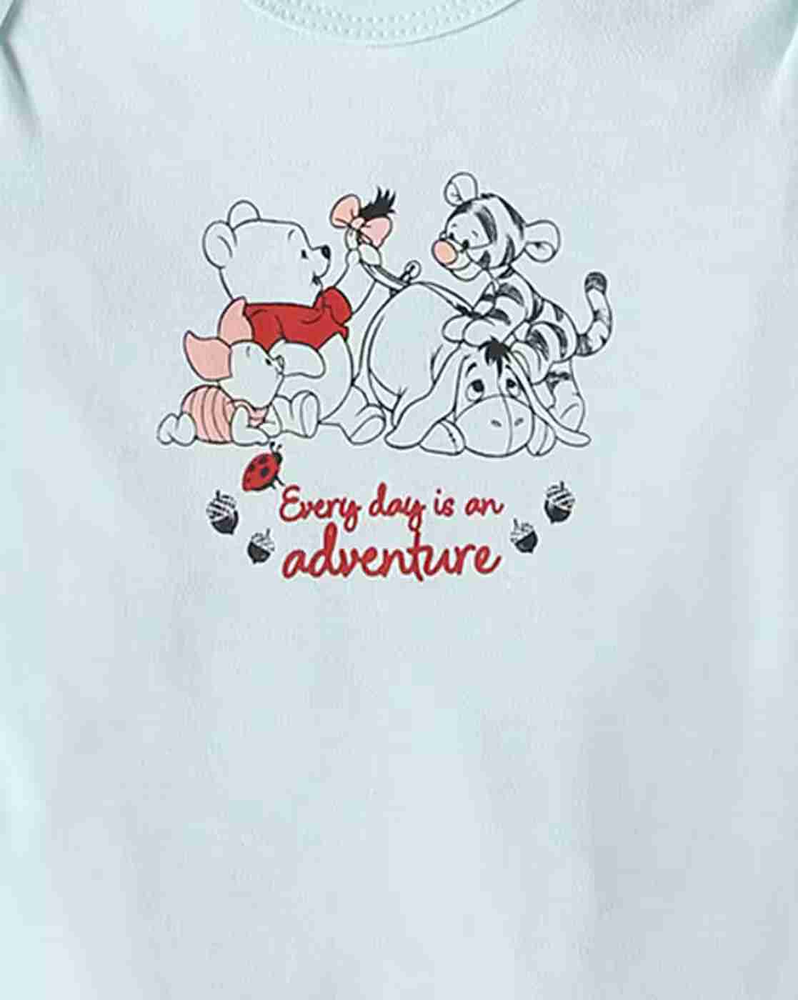 INF FRENDZ | Boys Pack of 2 Pooh Print Cotton Onesies|6