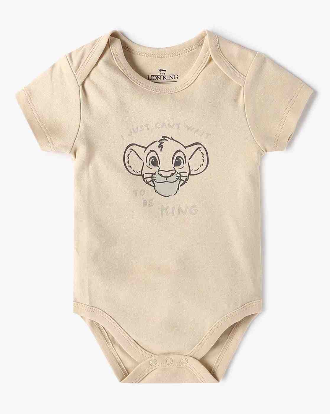 INF FRENDZ | Boys Pack of 2 Simba Print Cotton Onesies