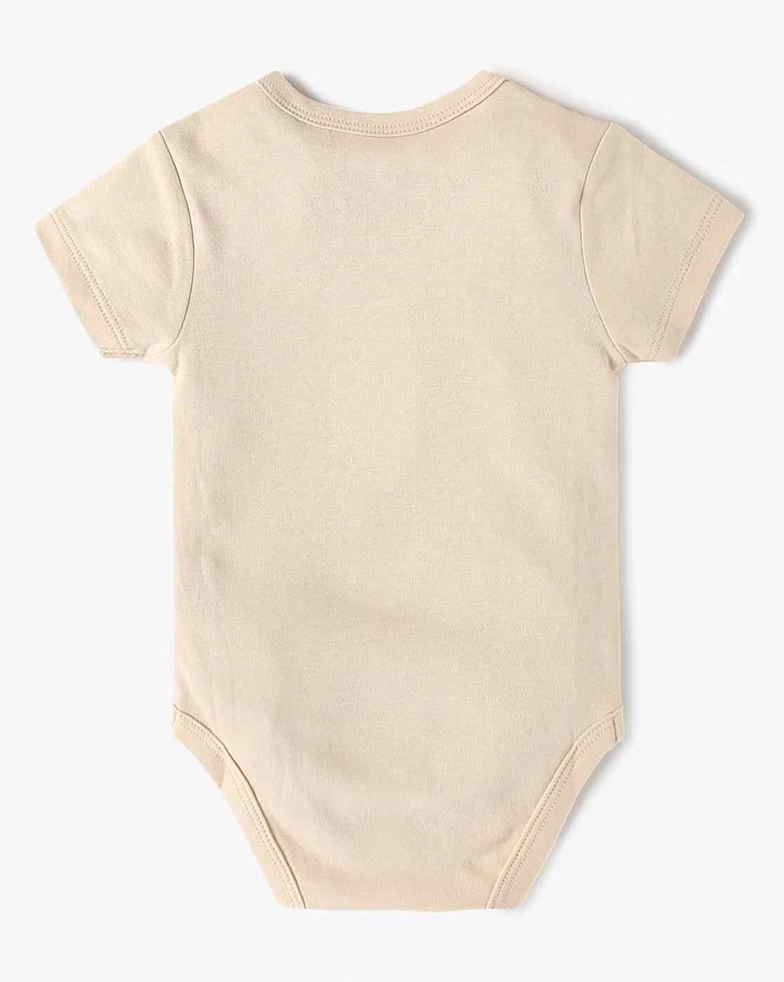 INF FRENDZ | Boys Pack of 2 Simba Print Cotton Onesies|3