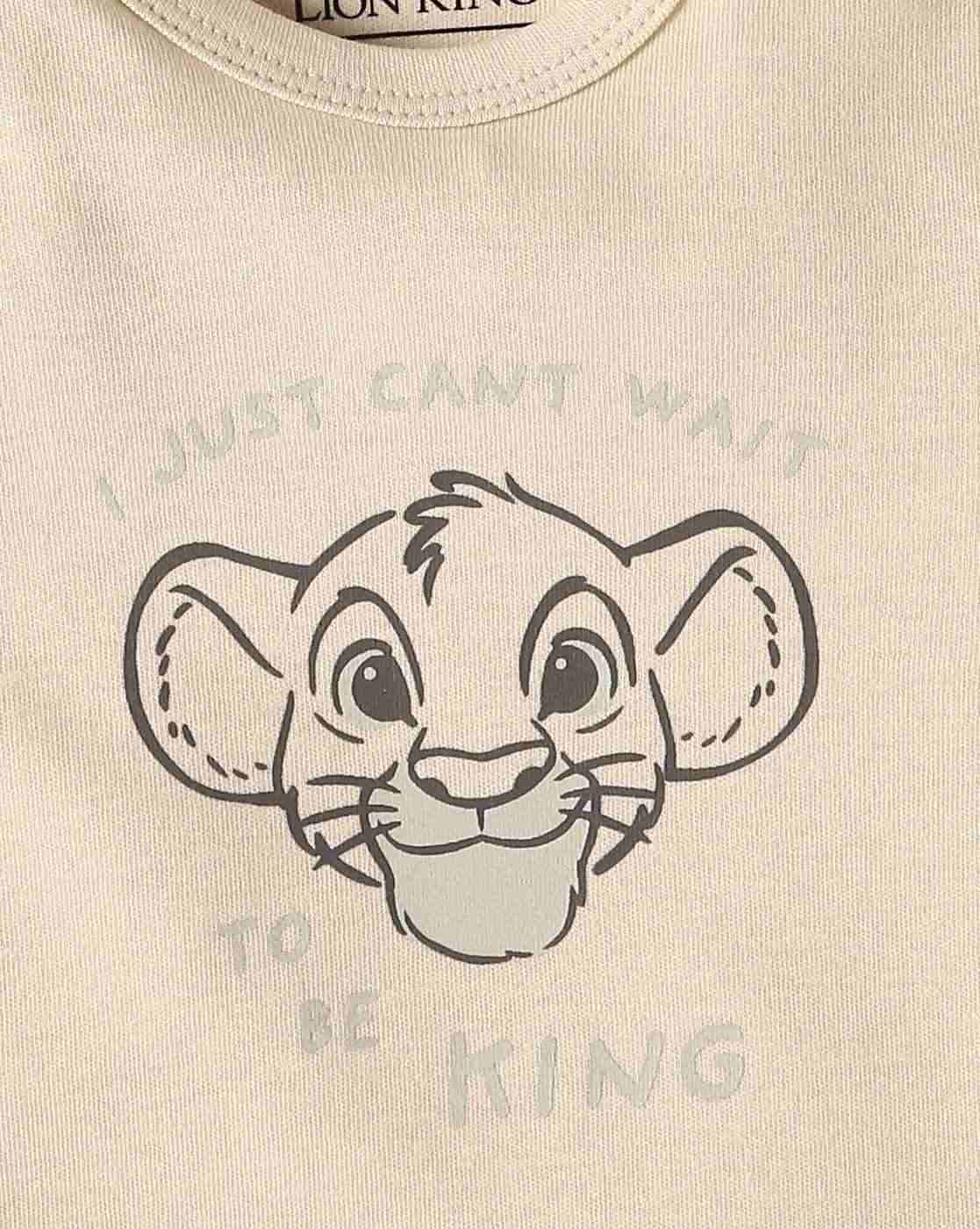 INF FRENDZ | Boys Pack of 2 Simba Print Cotton Onesies|5