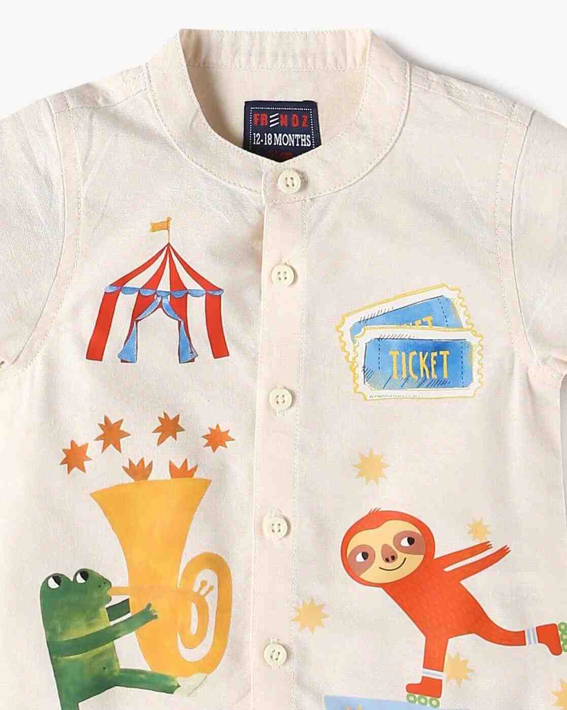 INF FRENDZ | Boys Printed Cotton Shirt|2