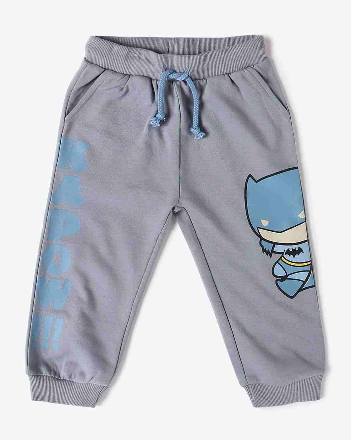Boy Graphic Print Joggers with Drawstring Waist - INF FRENDZ Grey