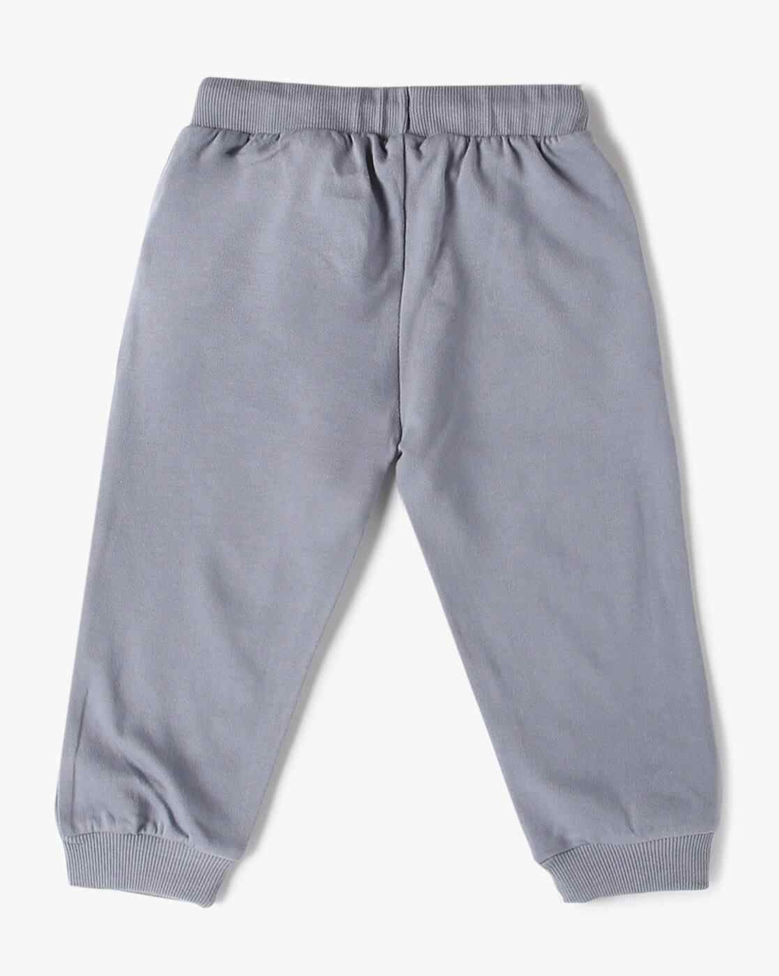 Boy Graphic Print Joggers with Drawstring Waist - INF FRENDZ Grey