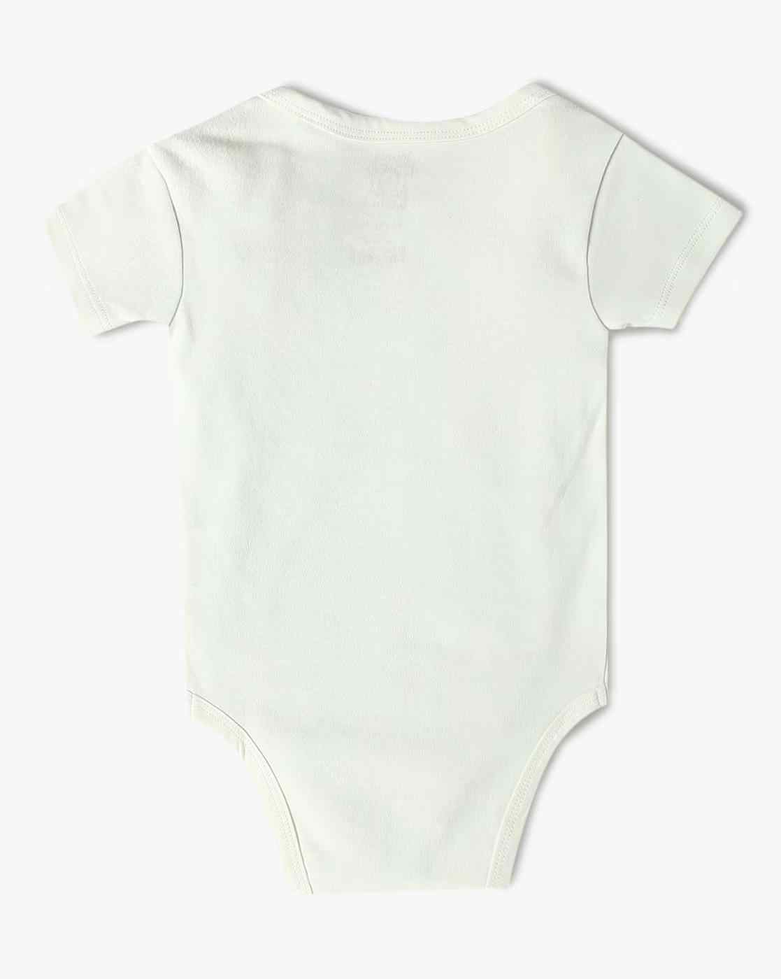 INF FRENDZ | Infants Pack of 2 Typographic Print Cotton Rompers|3