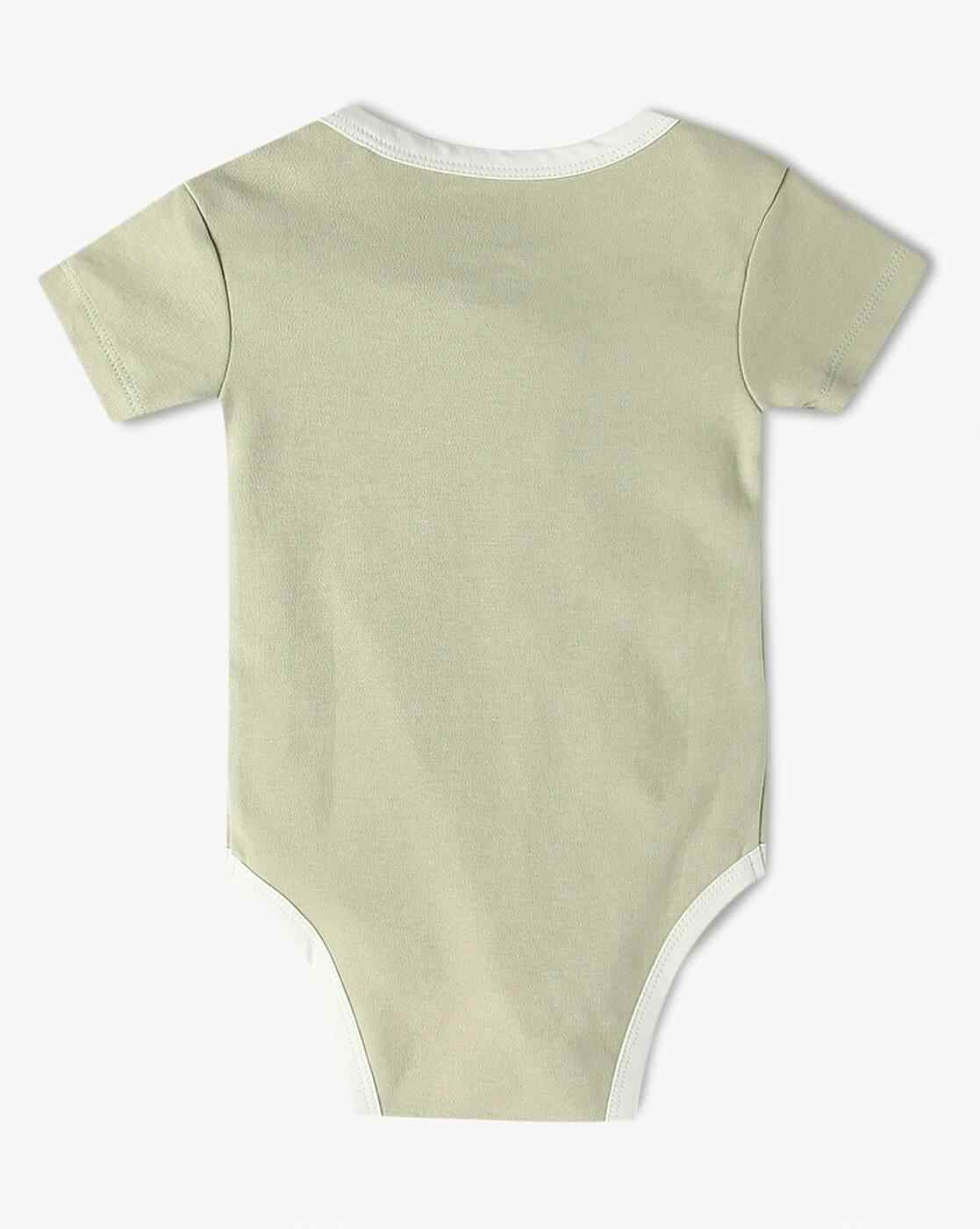 INF FRENDZ | Infants Pack of 2 Typographic Print Cotton Rompers|4