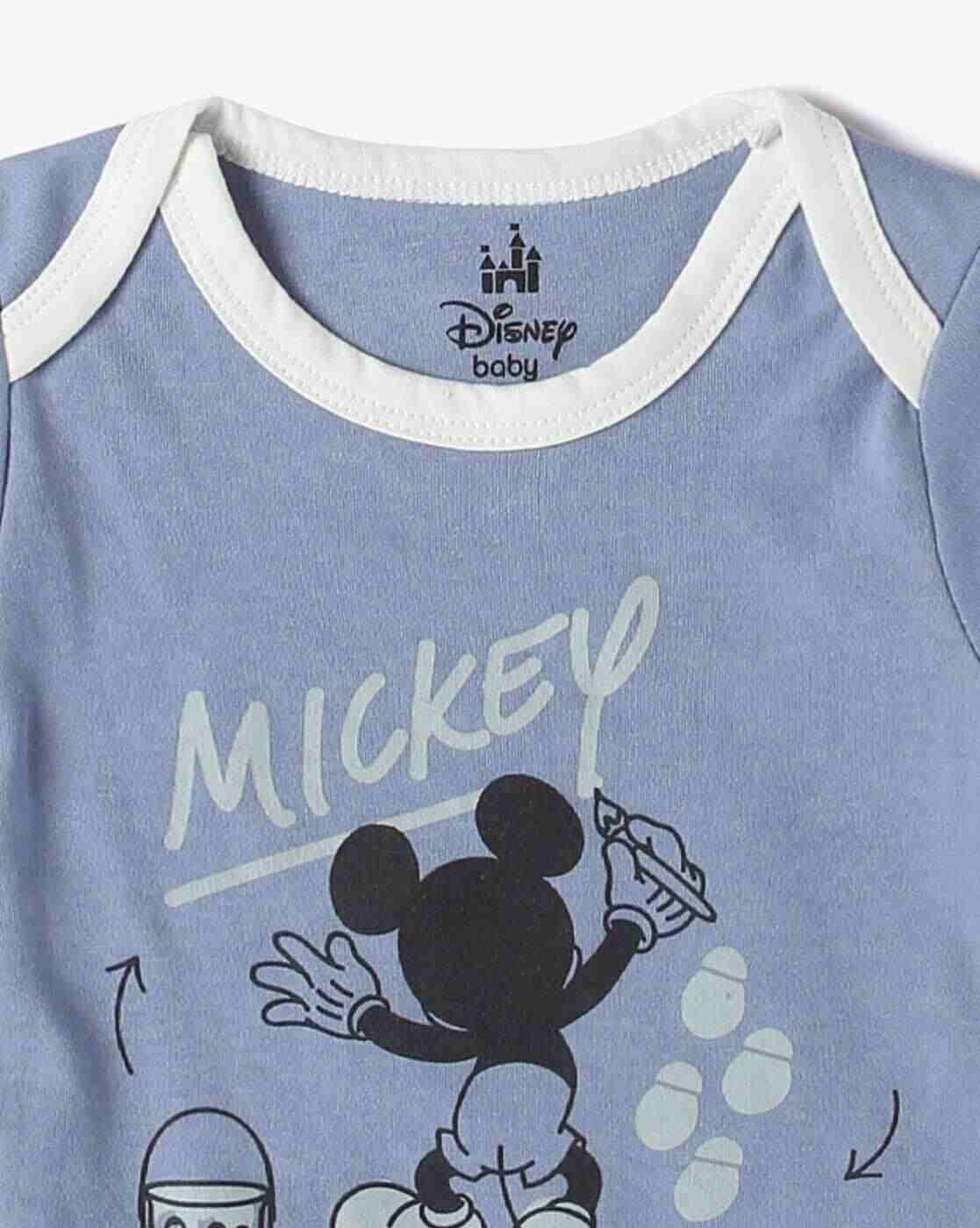 INF FRENDZ | Boys Pack of 2 Mickey Mouse Print Onesies|5