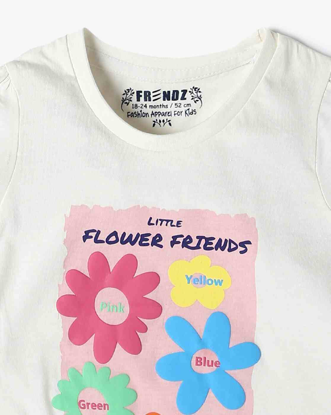 INF FRENDZ | Girls Pack of 2 Graphic Print Round-Neck T-Shirts|5