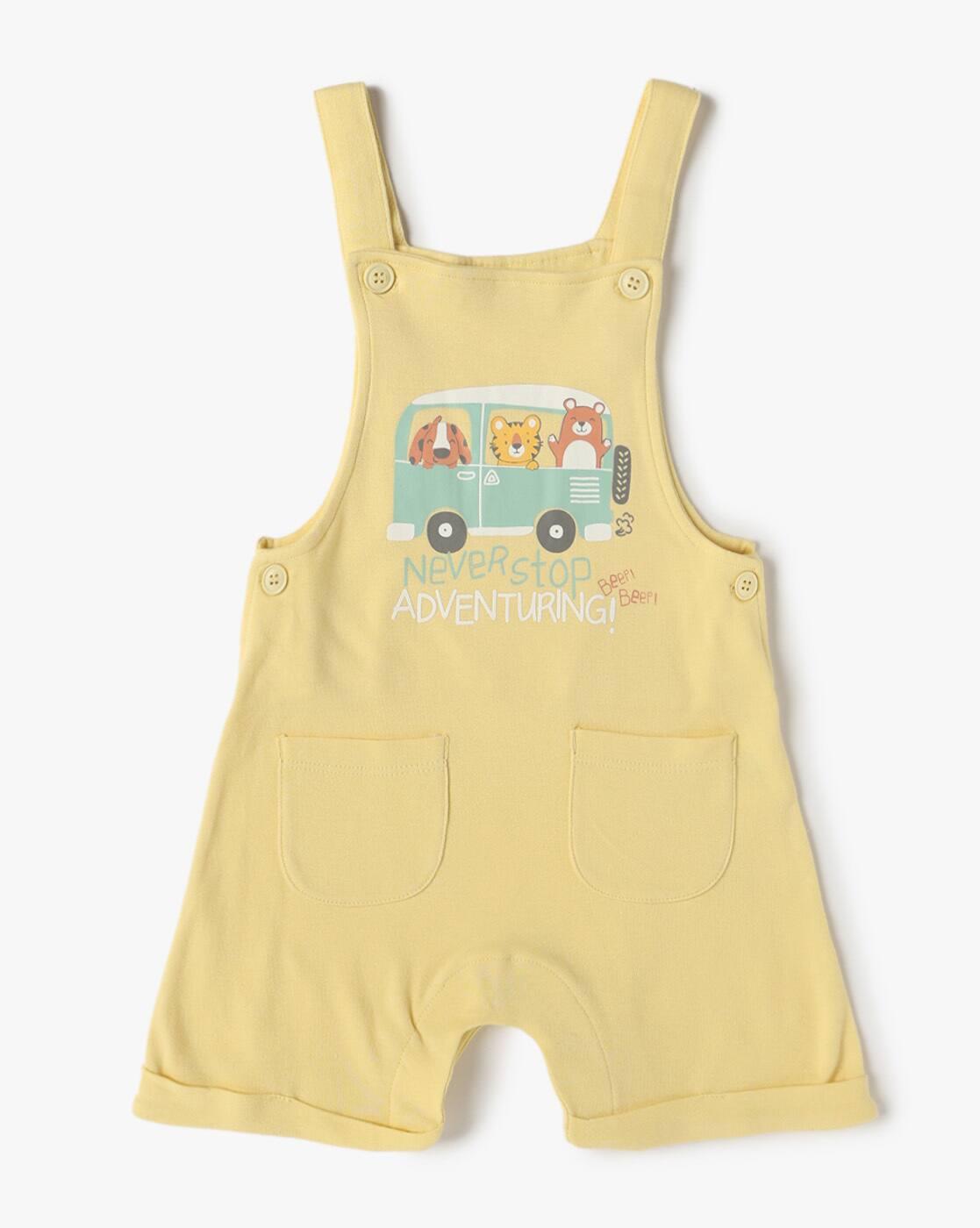 INF FRENDZ | Boys Graphic Print Regular Fit Dungaree & T-Shirt Set|3