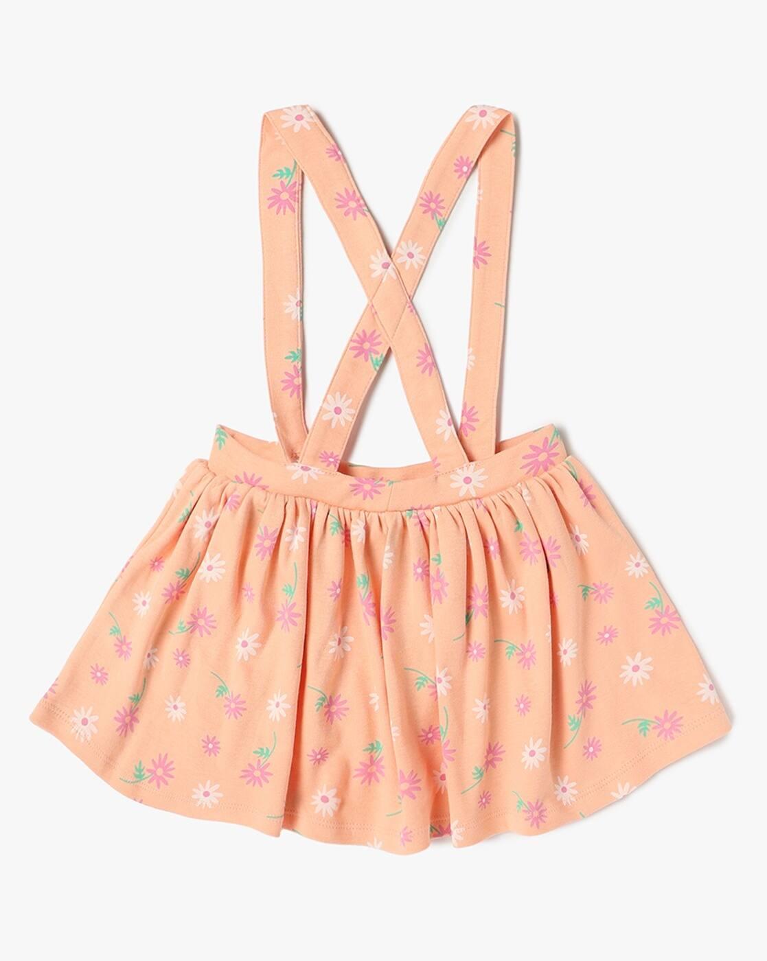 INF FRENDZ | Girls Floral Embroidered Dungaree with T-Shirt Set|4