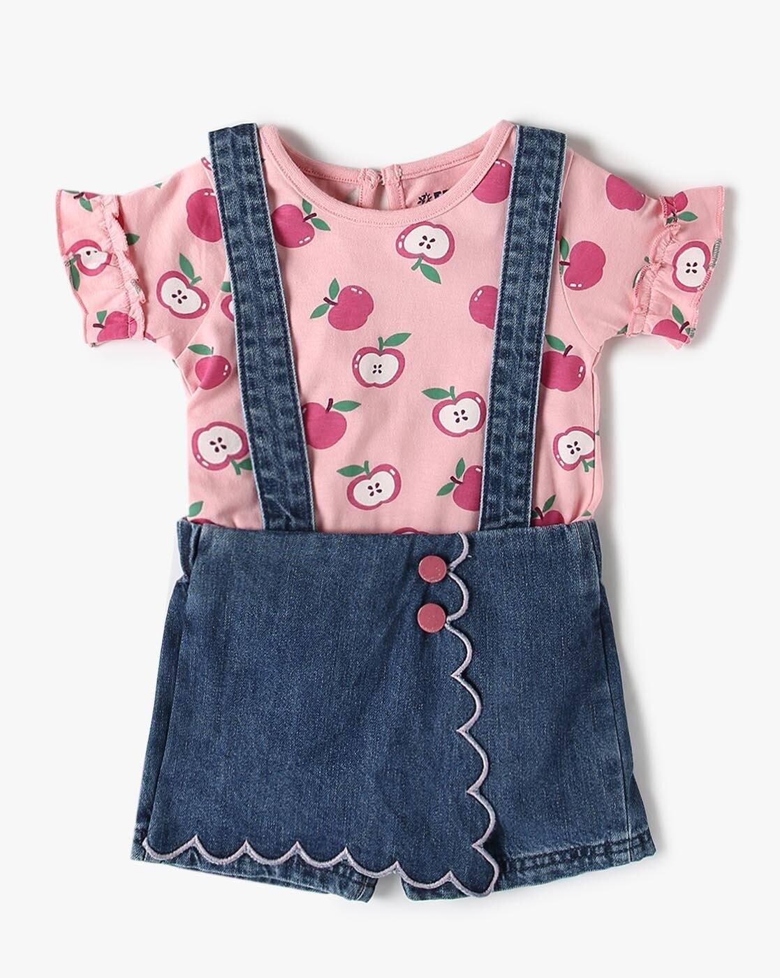 INF FRENDZ | Printed T-Shirt & Dungaree Set|0