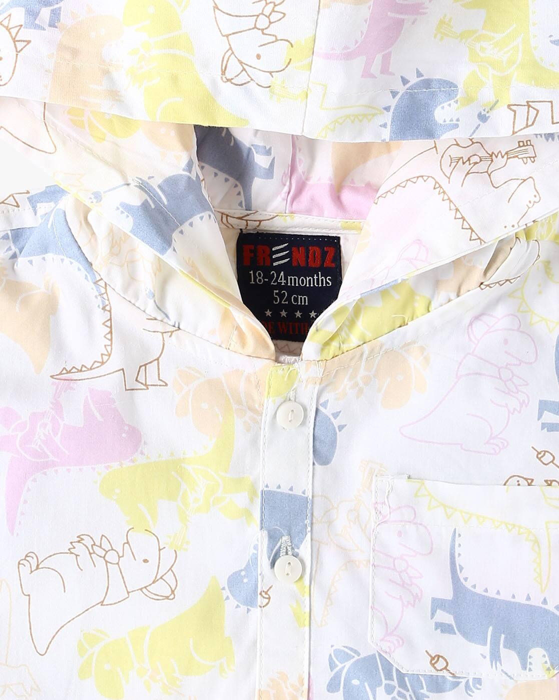 INF FRENDZ | Boys Printed Hooded Shirt & Shorts Set|6