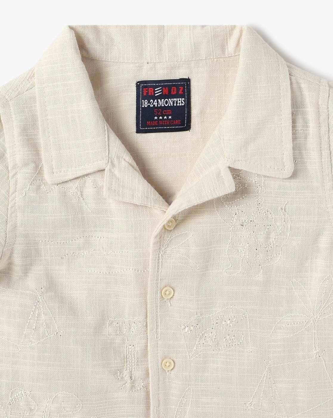 INF FRENDZ | Embroidered Tailored Fit Shirt|2