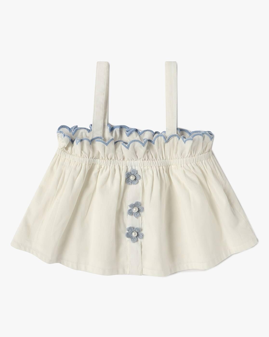 INF FRENDZ | Girls Square-Neck Top & Shorts Set|1