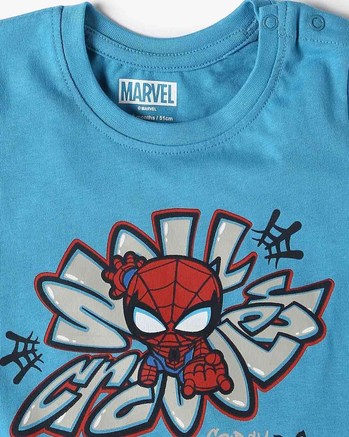 INF FRENDZ | Spiderman Print Tailored Fit Round-Neck T-Shirt|6