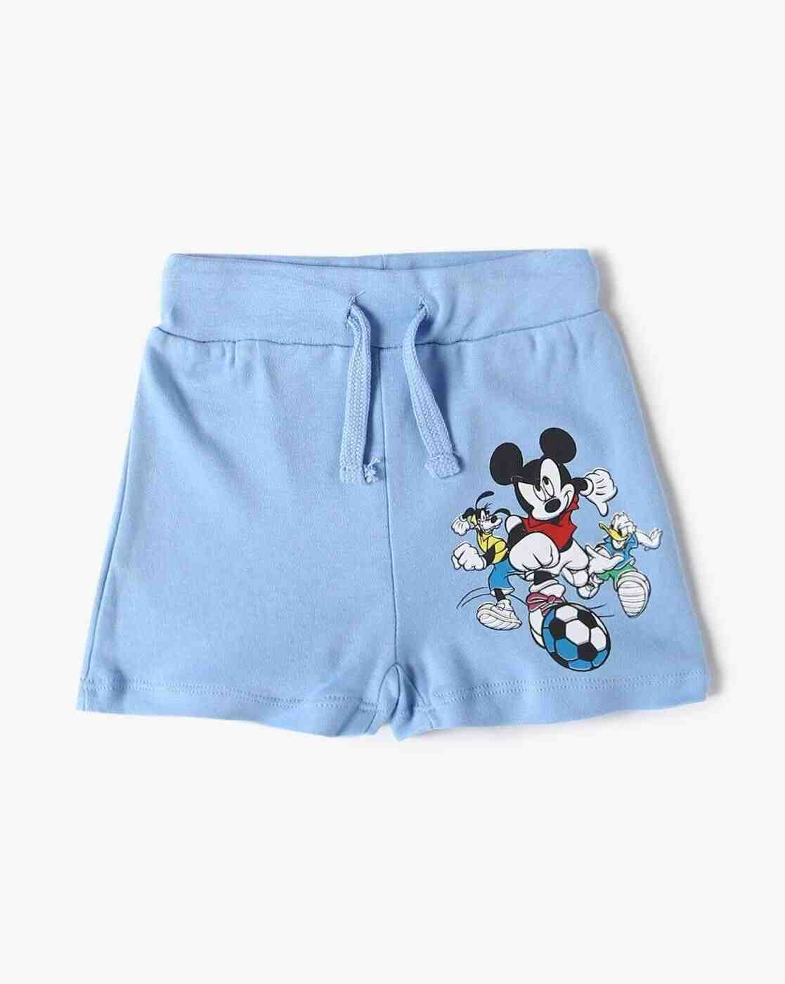 INF FRENDZ | Boys Pack of 3 Mickey Mouse Print Cotton Shorts|3