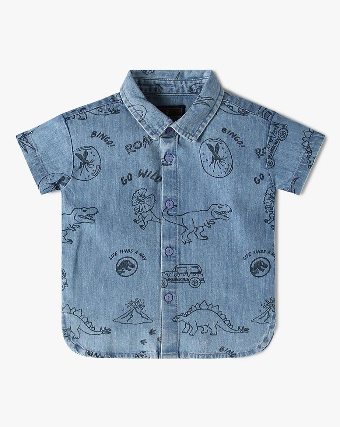 INF FRENDZ | Boys Printed Tailored Fit Shirt|0