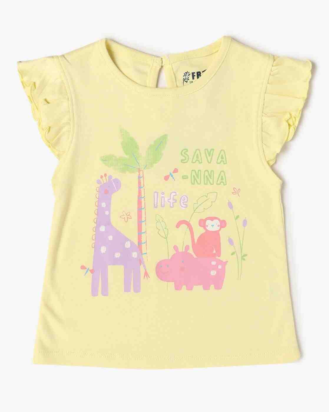INF FRENDZ | Girls Pack of 3 Printed Round-Neck T-Shirts|1