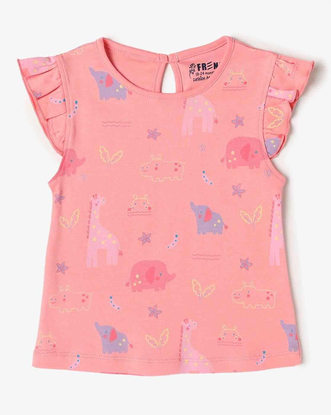 INF FRENDZ | Girls Pack of 3 Printed Round-Neck T-Shirts|3