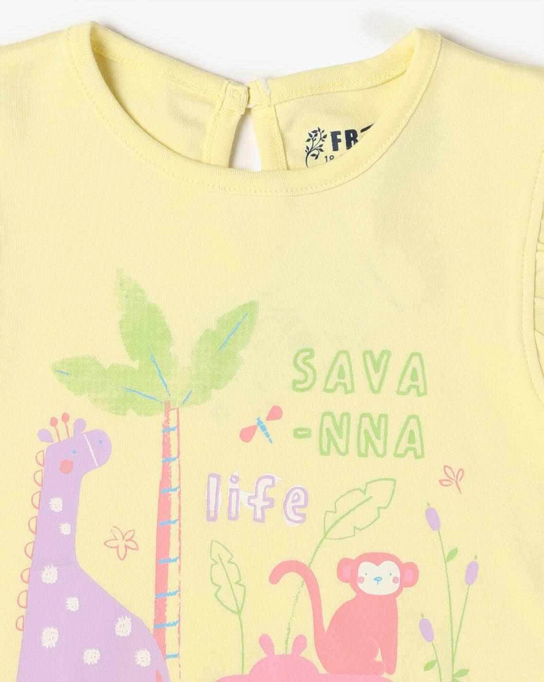 INF FRENDZ | Girls Pack of 3 Printed Round-Neck T-Shirts|6