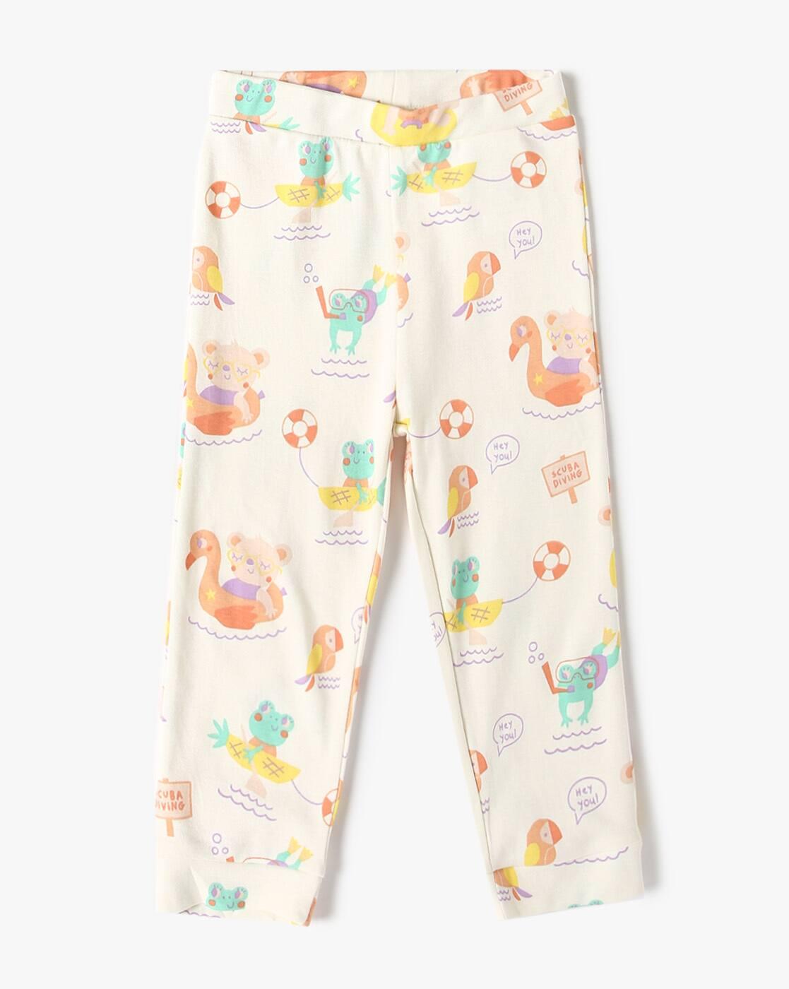 INF FRENDZ | Pack of 3 Printed Cotton Leggings|1