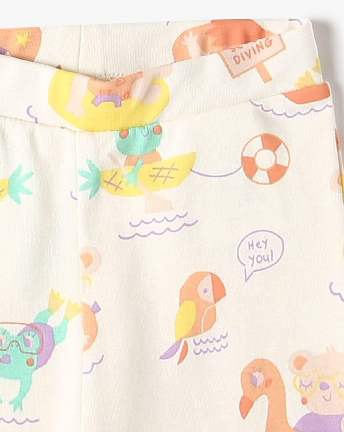 INF FRENDZ | Pack of 3 Printed Cotton Leggings|7