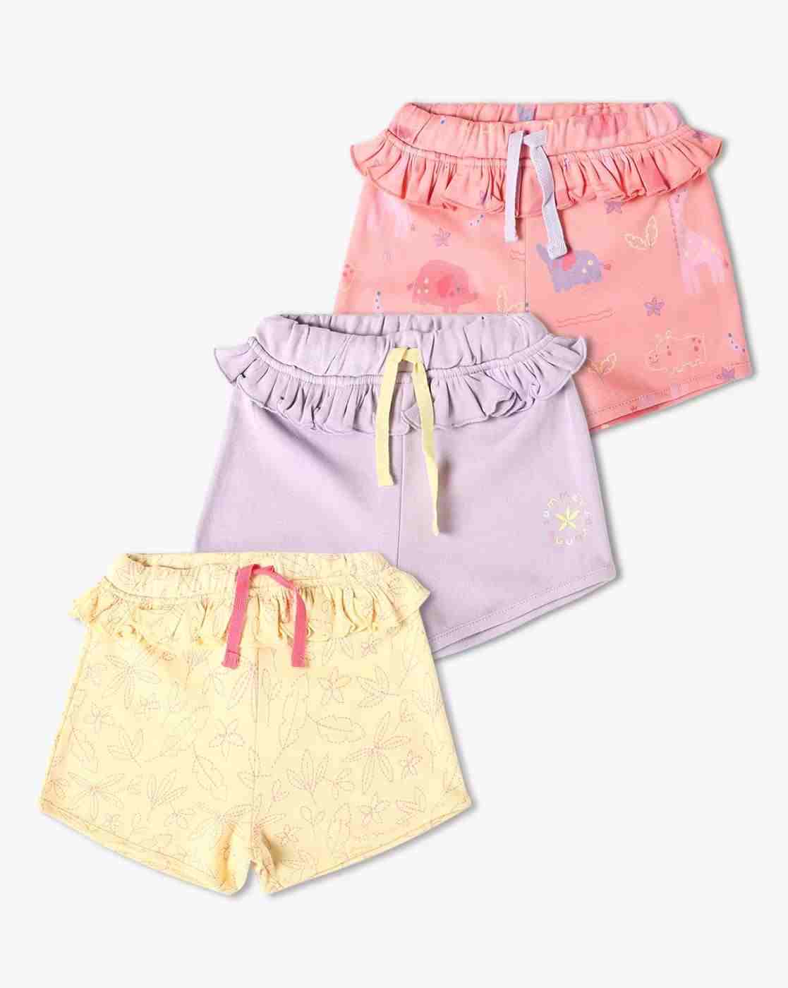 INF FRENDZ | Girls Pack of 3 Printed Shorts|0