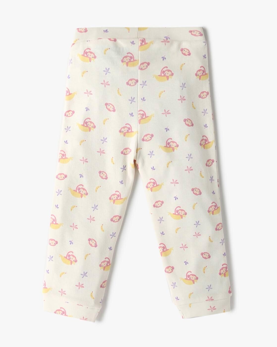 INF FRENDZ | Girls Set of 3 Printed Leggings with Kangaroo Pocket|4
