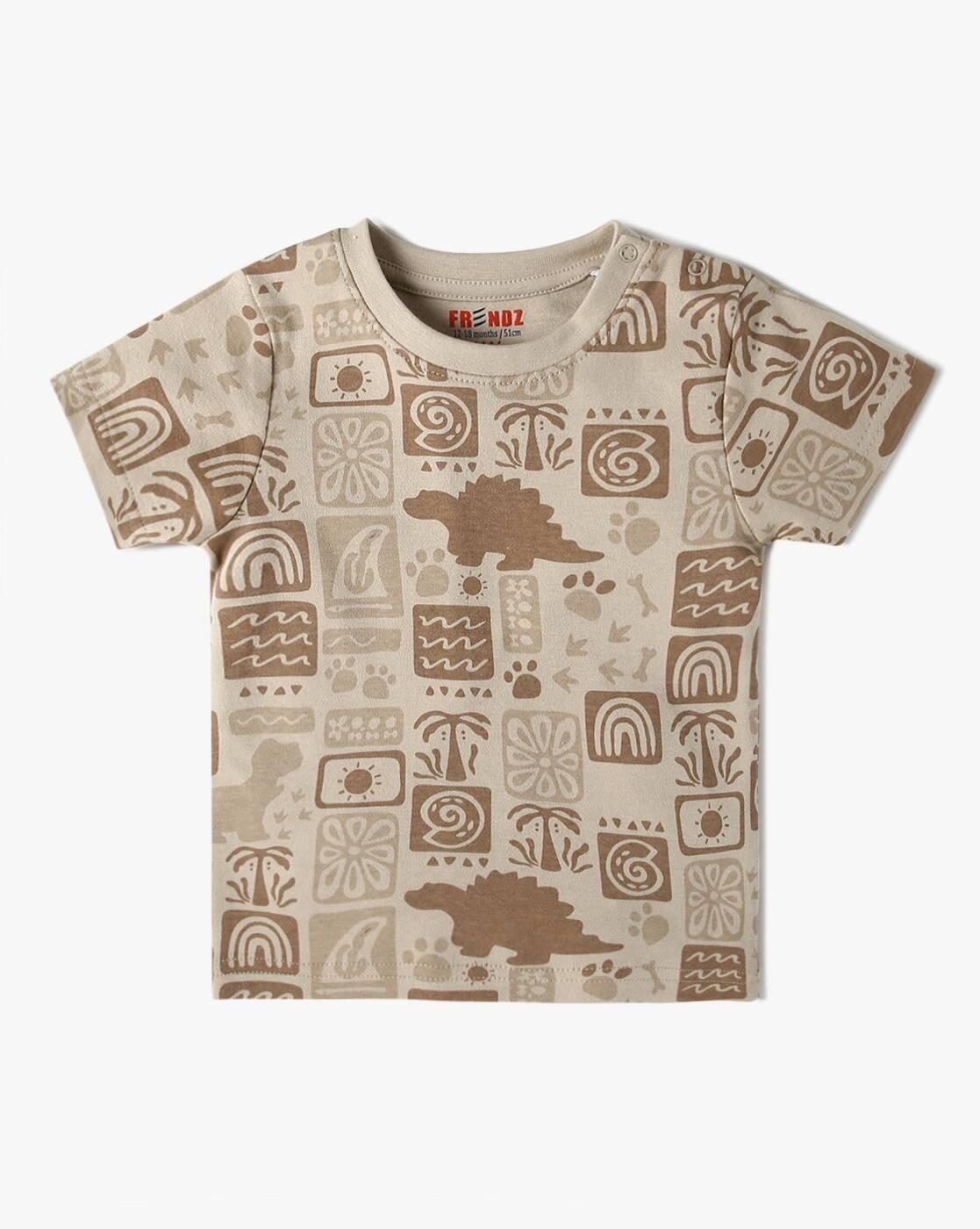 INF FRENDZ | Boys Pack of 3 Printed Tailored Fit Round-Neck T-Shirts|3