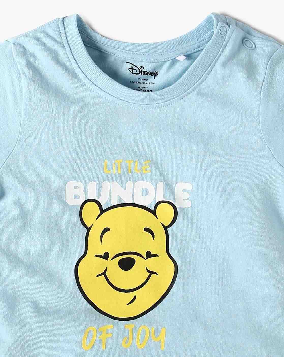 INF FRENDZ | Boys Pack of 3 Winnie-The-Pooh Print Tailored Fit Round-Neck T-Shirts|6