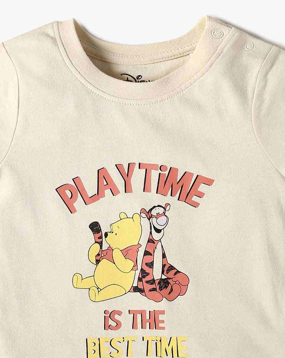 INF FRENDZ | Boys Pack of 3 Winnie-The-Pooh Print Tailored Fit Round-Neck T-Shirts|7