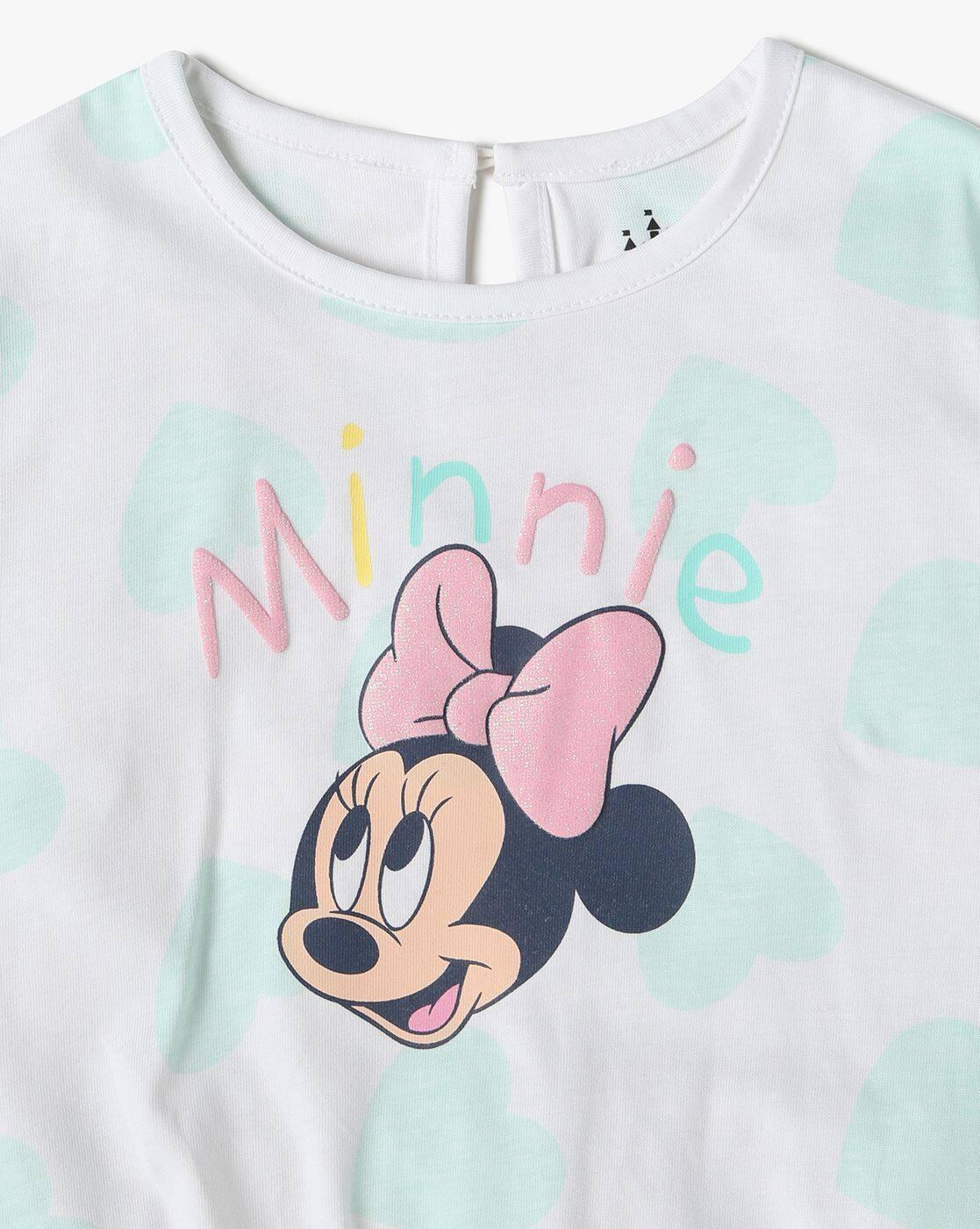 INF FRENDZ | Girls Minnie Print T-Shirt & Shorts Set|5