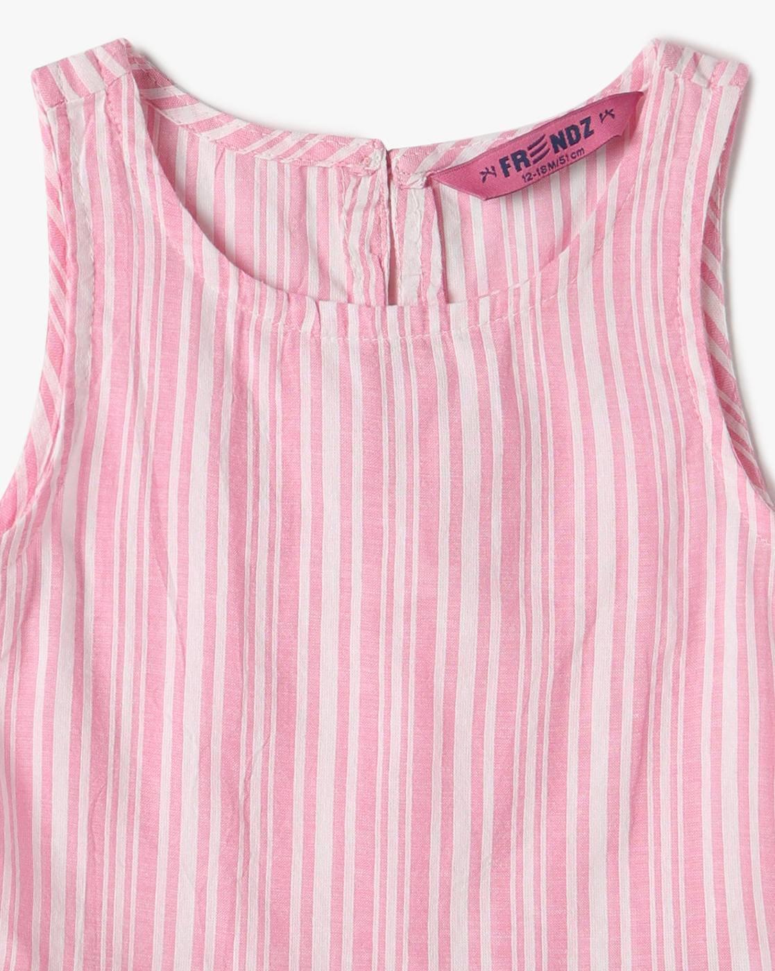 INF FRENDZ | Stripes Round-Neck Top & Shorts Sets|5