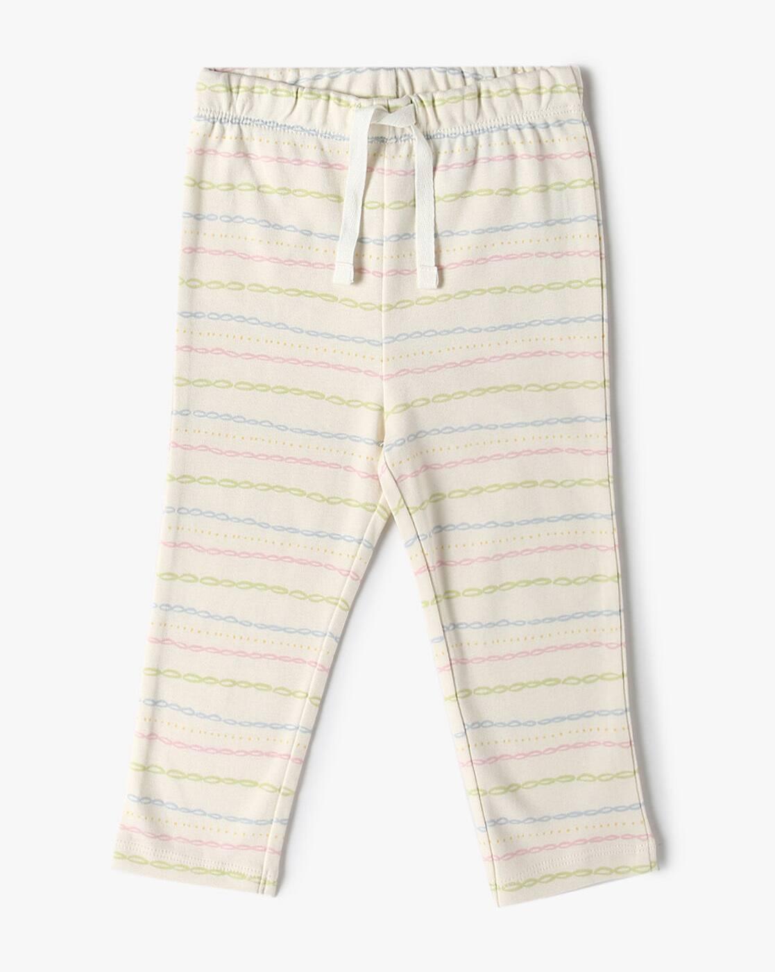 INF FRENDZ | Girls Pack of 3 Printed Cotton Leggings|2