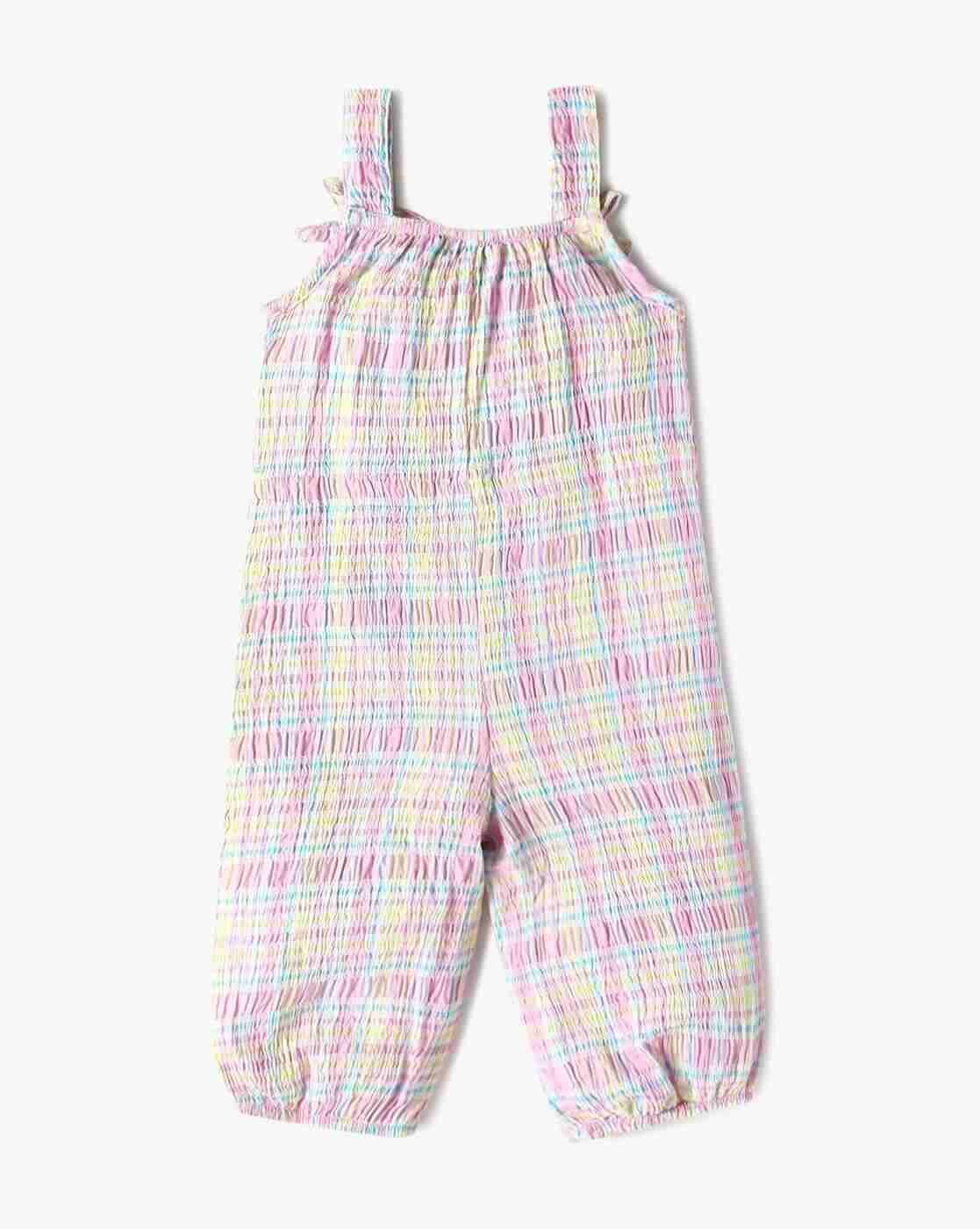 INF FRENDZ | Girls Checked Dungaree with T-Shirt|4