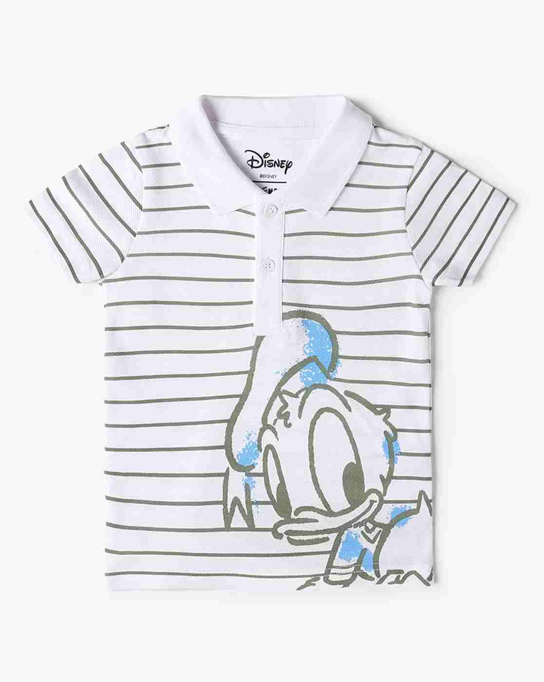 INF FRENDZ | Boys Donald Duck Print Regular Fit Cotton Polo T-Shirt|0