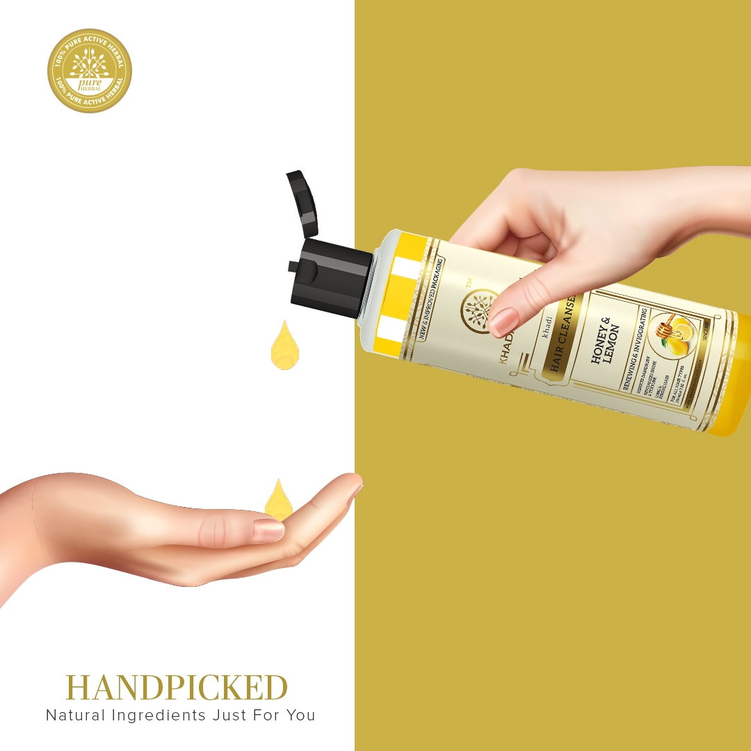 Khadi Natural | Honey and Lemon Juice Hair Cleanser 5