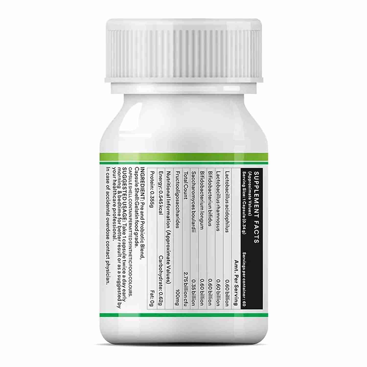 Inlife | Prebiotic and Probiotic Supplement for Gut Health | 60 Cap