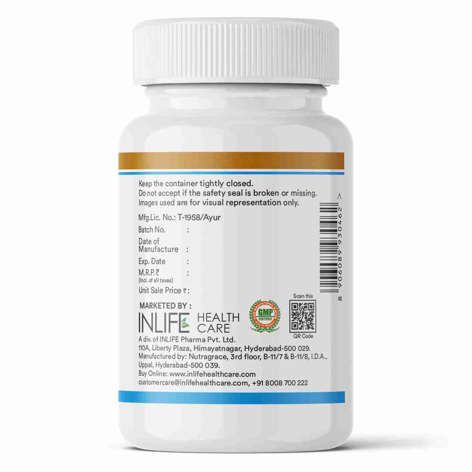 Inlife | Fish Oil Capsules Omega 3 1000mg | 60 Liquid Filled Cap