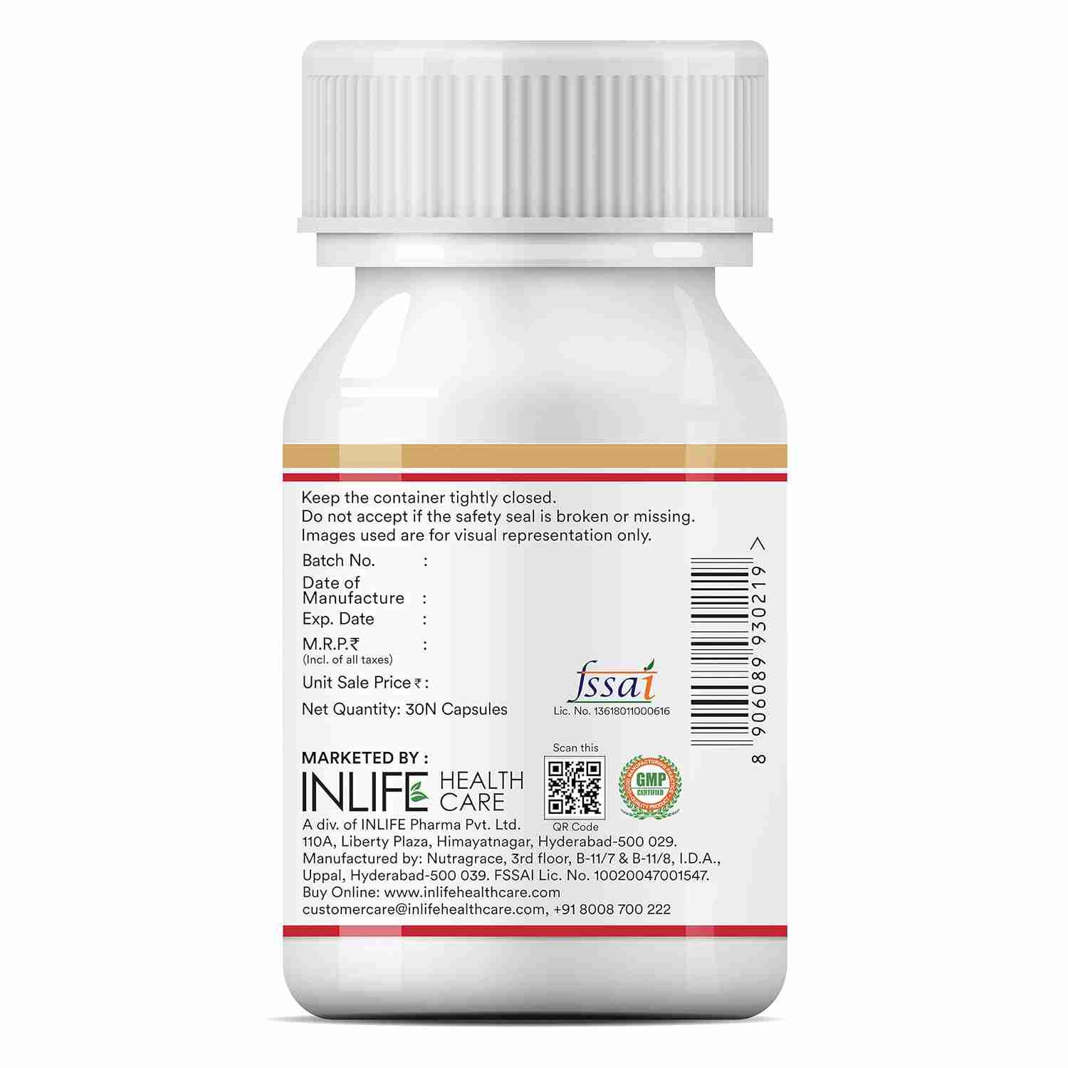 Inlife | Fish Oil Coenzyme Q10 Omega 3 Supplement (Fast Release) | 60 Liquid Filled Cap