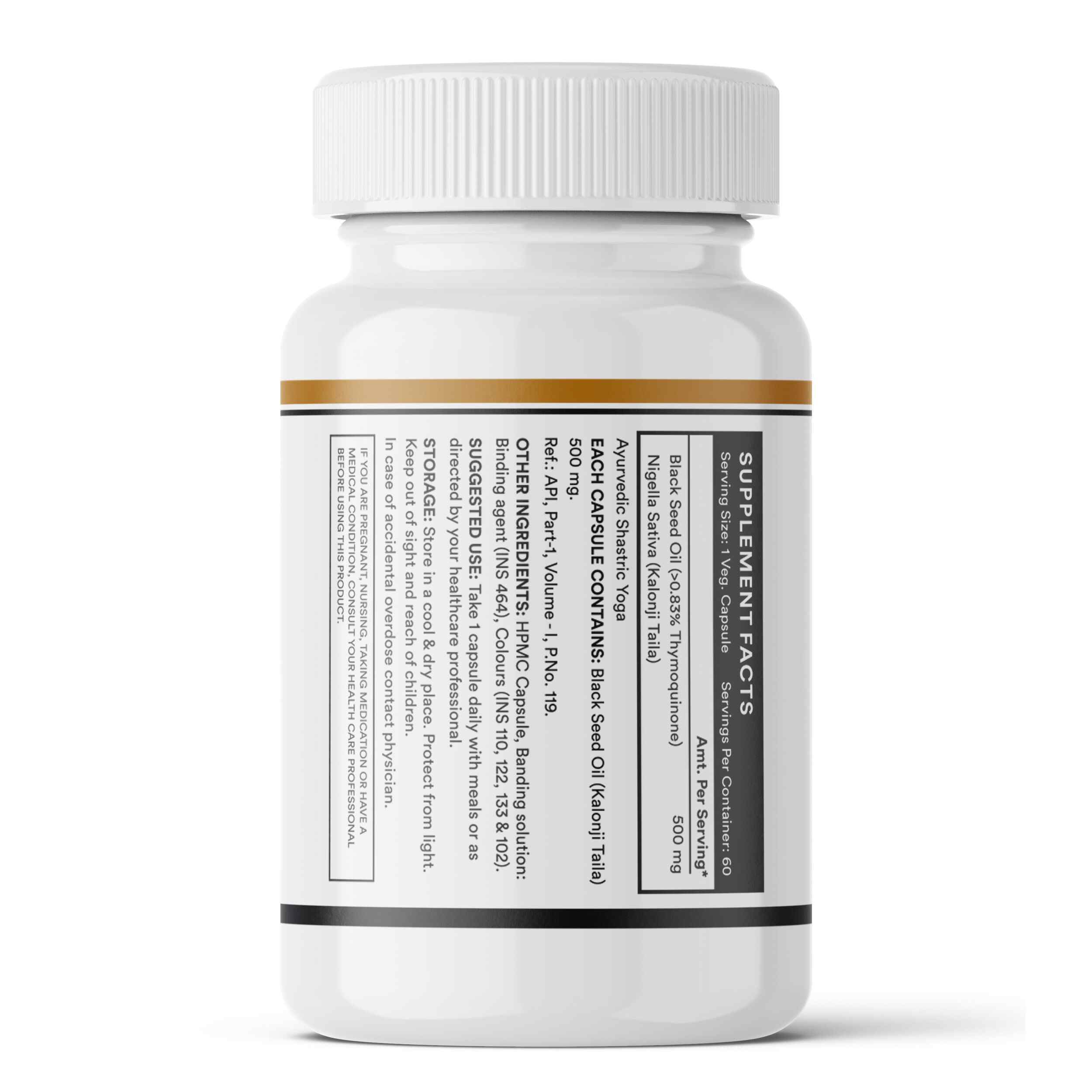 Inlife | Black Seed Oil 500mg | Cold Pressed Kalonji Nigella Sativa | Immunity Skin & Hair Support | 60 Liquid Filled Veg Cap