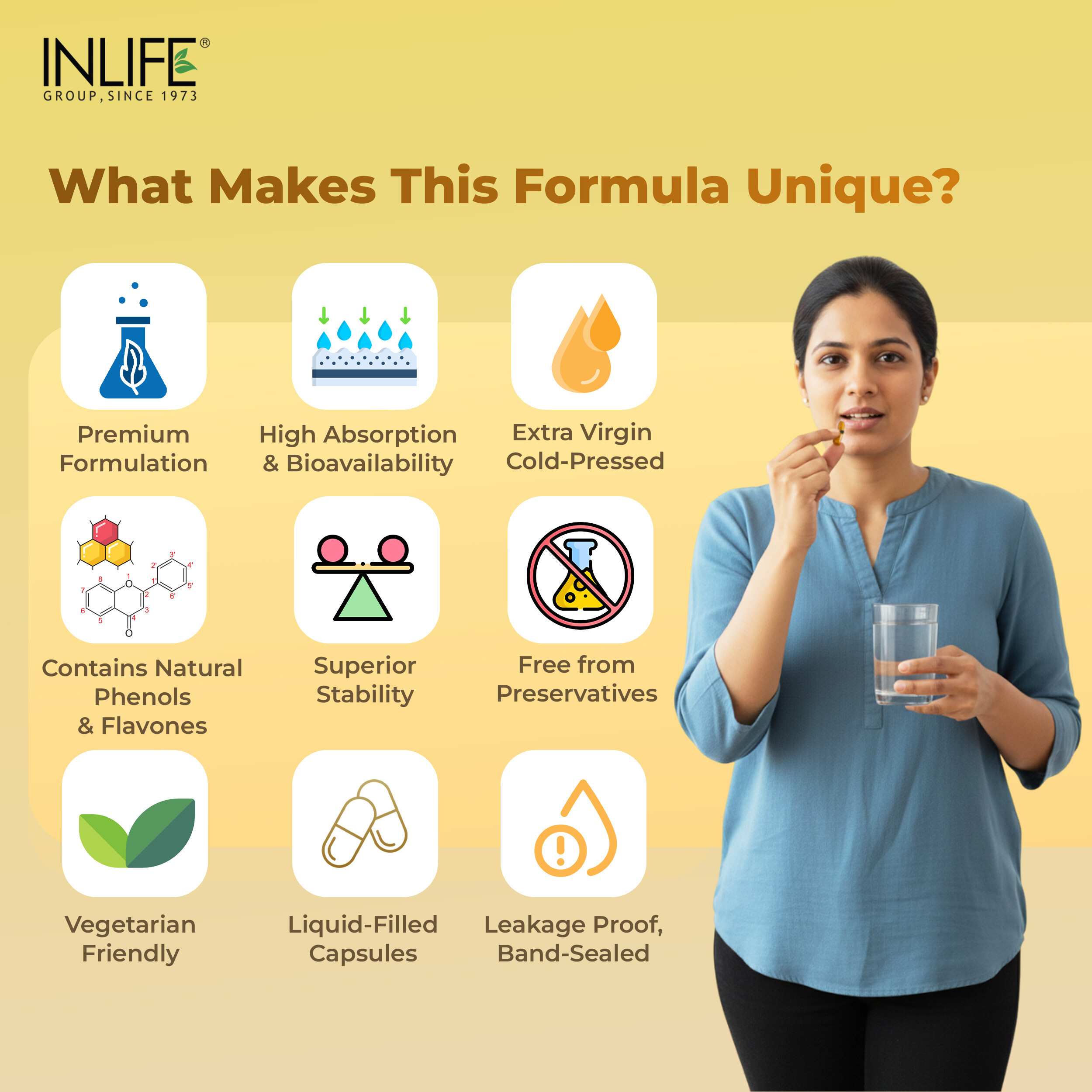 Inlife | Black Seed Oil 500mg | Cold Pressed Kalonji Nigella Sativa | Immunity Skin & Hair Support | 60 Liquid Filled Veg Cap